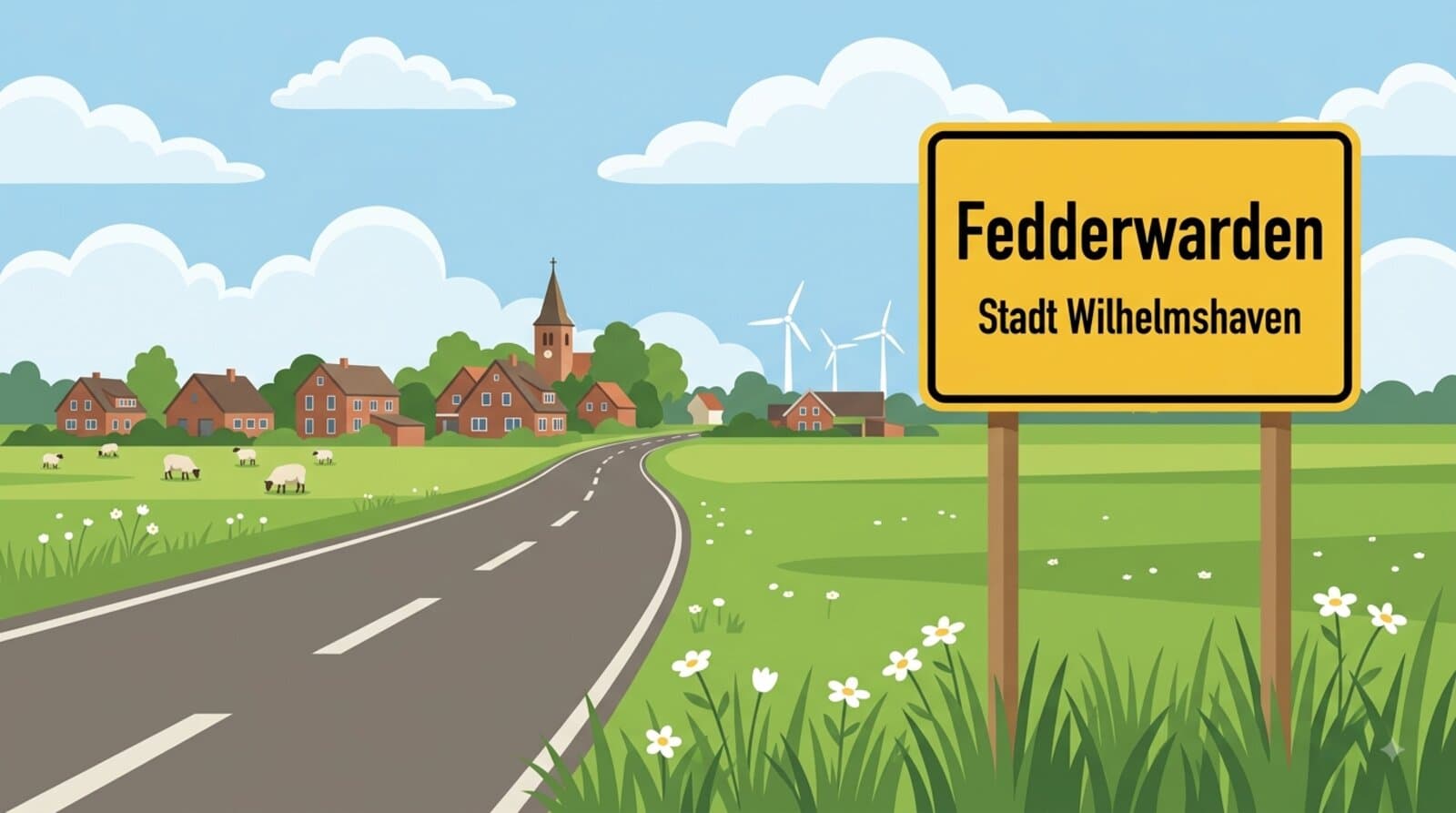 Ortseingang Fedderwarden, Stadt Wilhelmshaven